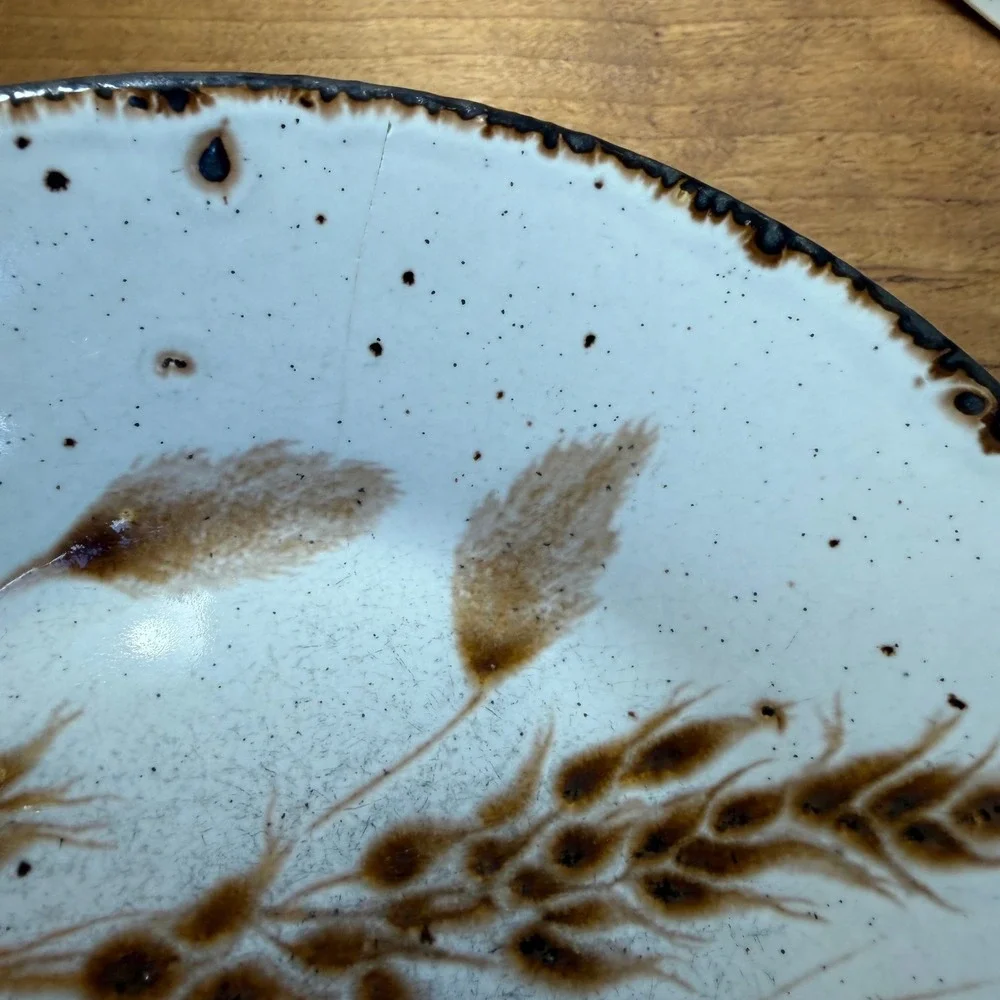Vintage Midwinter Stonehenge Wild Oats 6 Pc Bowl Serving Set England Wheat